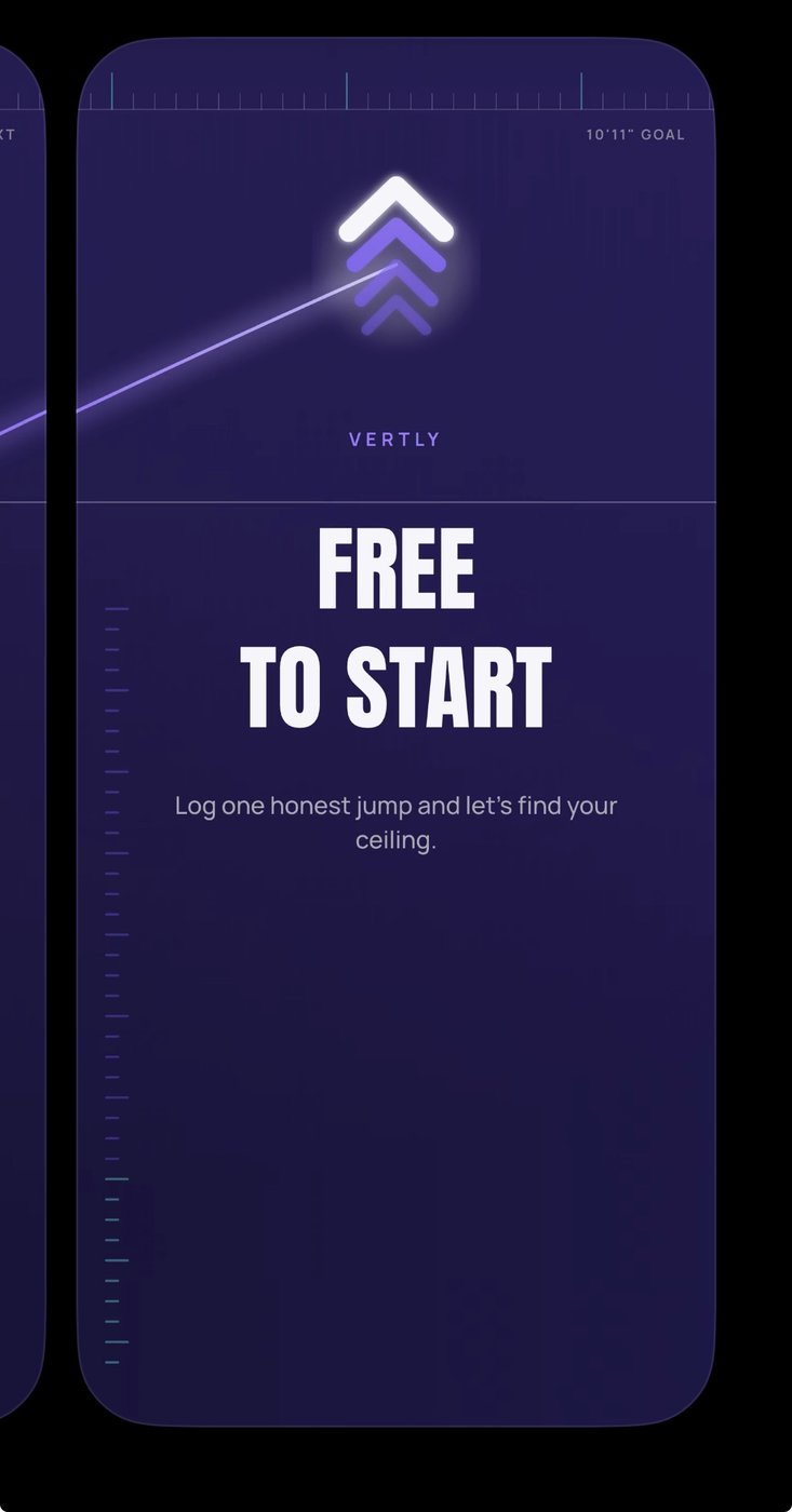 Vertly is free to start, log one honest jump